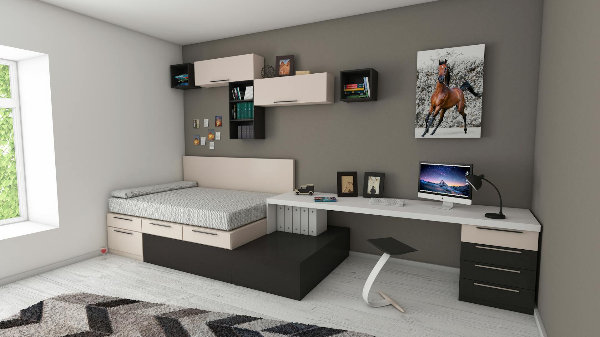 tapis en polypropylène dans une chambre